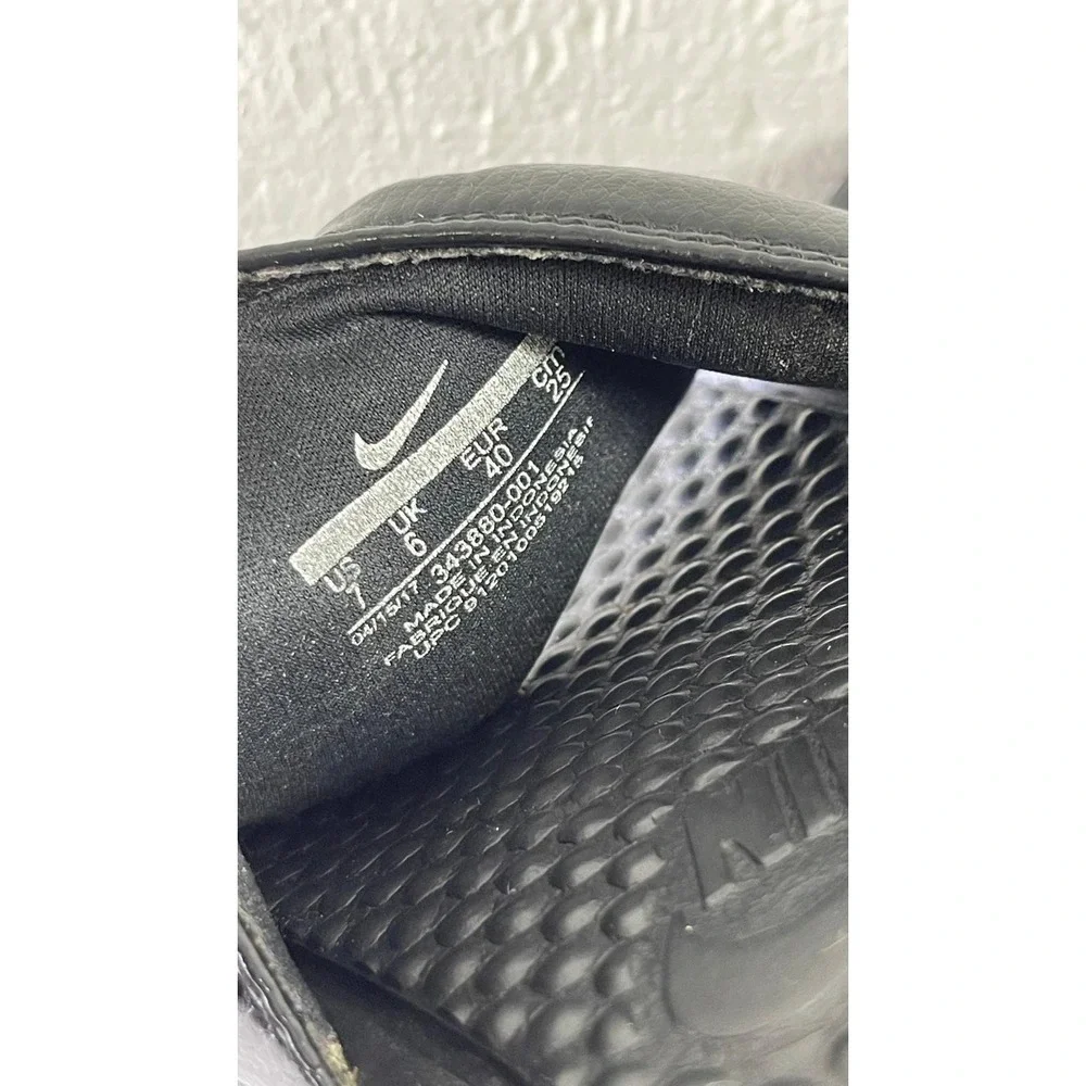 Nike Black Benassi JDI 343880-001 Black Slides Sandals Slip‎ On Men's 7 US/6 UK